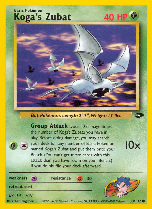 Gym Challenge Koga's Zubat #83/132 unlimited